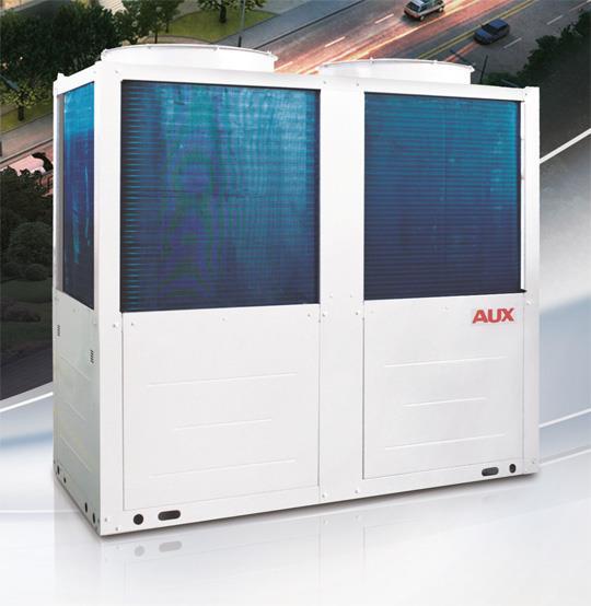  چیلر مدولار هوا خنک سری H آکس AUKS ظرفیت 40 تن مدل AACMH-H130/5R1A